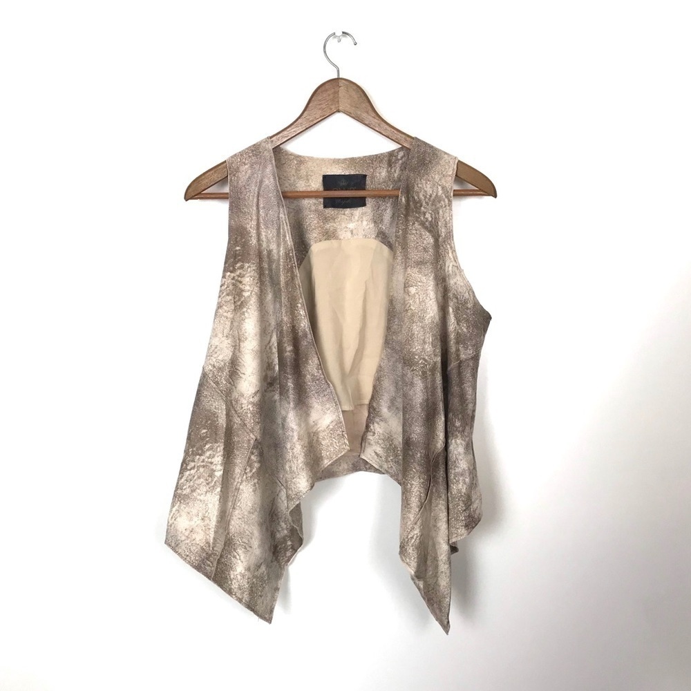 SW3 Bespoke Splatter Printed Open Vest XS